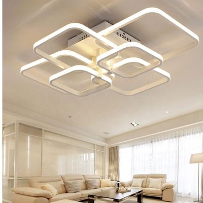 China Modern Unique Art Dimmable Remote Control LED Acrylic Chandelier Lights For Living Room Ceiling Lamp Led Panel Lamp Down Light Outdoor Mounted Mod for sale