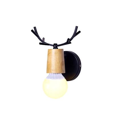 China Modern LED Wooden Wall Lamp Vintage Modern Living Room Bedroom Wall Light For Home for sale