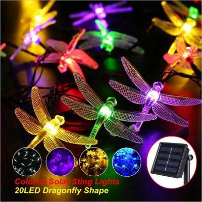 China Outdoor Waterproof Butterfly LED String Light Solar RGB Lawn Lamp String Light for Garden Holiday Lighting for sale