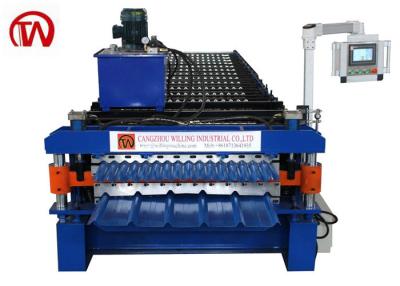 China Galvanized Glazed Roofing Tile Roofing Sheet Forming Machine Chain Transmission for sale