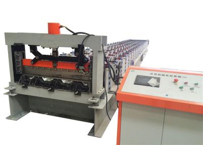 China Metal Floor Deck Roll Forming Machine 4Kw PLC Control Automatic Crimping for sale