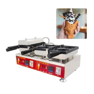 China food & Beverage Factory Stick Mouth Fish Ice Cream Taiyaki Machine Maker Korea Open Non Shape Waffle Cone Machine for sale