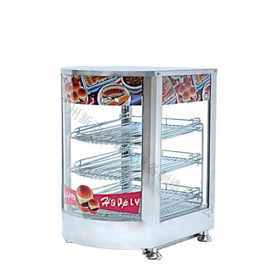 China Hotels Hot Dog Cabinet Food Showcase Electric Stainless Heating Warmer Display Te koop