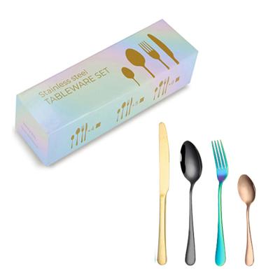 China Sustainable Hot Sales Amazon Mirror Shine Silverware Stainless Steel 16 20 24 Piece Flatware Sets for sale