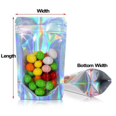 China Recyclable Holographic Zip Lock Makeup Clear Storage Bag With Zipper for sale