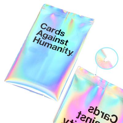 China Recyclable Aluminum Foil Holographic Package Bags Cosmetic Laser Packaging Plastic Bag Face Printing for sale