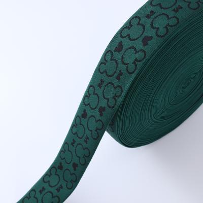 China Other fashion label custom nylon/polyester woven jacquard ribbon knitted soft elastic band for underwear boxer waistband waistband for sale