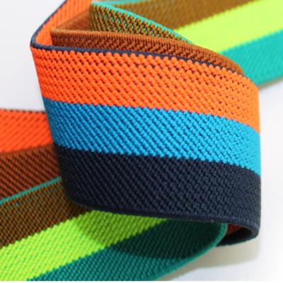 China Other Rainbow PVC Coated Elastic Nylon Cotton Polyester Jacquard Polyester Jacquard Sling Strap Custom Printed Reflective Webbing for sale