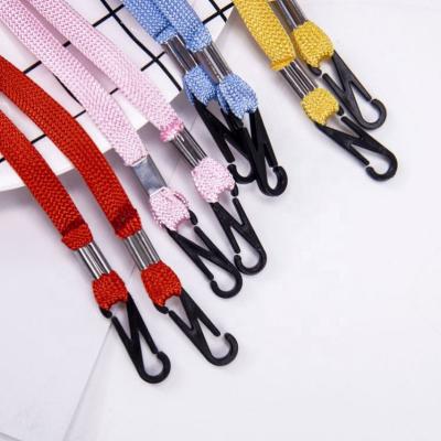 China Trendy In Fashion Running Facemasks Lanyard Wind Rope Polyester Adjustable Lanyard for sale