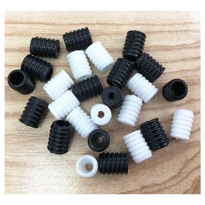 China White or Black Plastic Elastic Ear Strap Buckle Plug High Quality Nickel Free Silicone Adjustable Buckle for sale