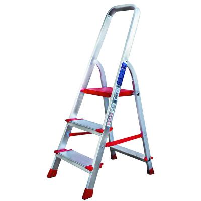 China Factory Direct Sale Household Aluminum Folding Ladder Handrail Herringbone Three Step Ladder Folding Ladders for sale