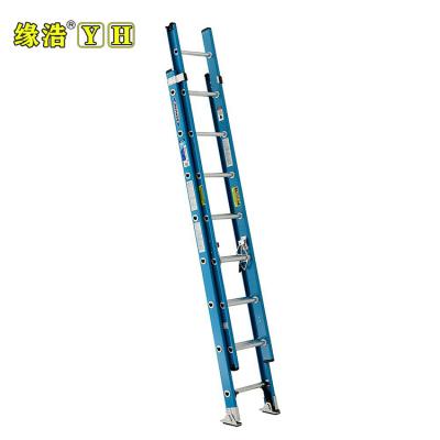 China Telescopic Folding Ladders 2 Sections Fiberglass Extension Ladder for sale