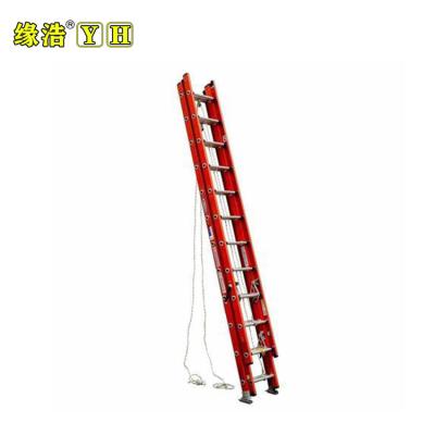 China Folding Ladders 2 Section 6M Fiberglass Telescopic Extension Ladder for sale