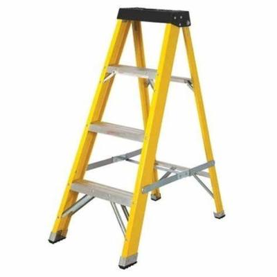 China High Strength Folding Ladder Aluminum Silver Insulated Folding Ladder Fiberglass Reinforced Wire Plastic Ladder for sale