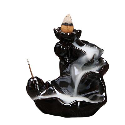 China Censer Chinese Ceramic Aromatherapy Incense Waterfall Backflow Censer Backflow Censer Creative Burning Holder for sale