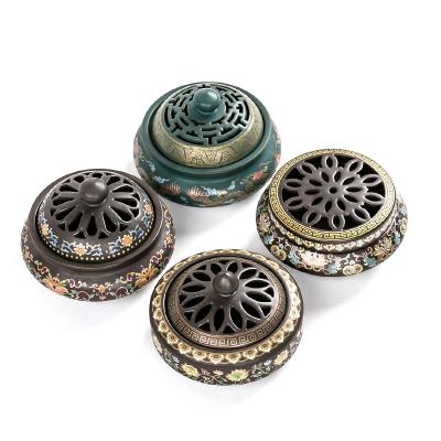 China Retro New Chinese Ceramic Style Incense Censer Creative Gift Censer For Incense Coil for sale