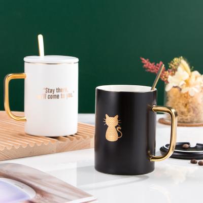 China Wholesale Viable Porcelain Tea Logo Home Office Ceramic Water Cup Custom Coffee Mugs for sale