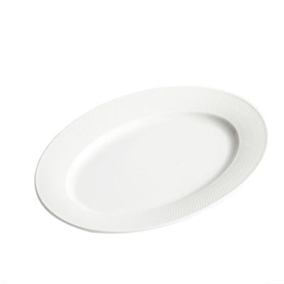 China Sustainable White Porcelain Hotel Wedding Dinnerware Dinner Plates Ceramic Dishes for sale