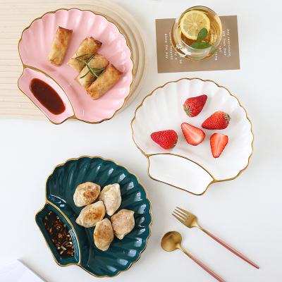 China Viable factory direct Nordic ceramic hotel restaurant home porcelain dish dessert plate dinner dishes sets for sale