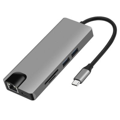 China Cell Phone Types/Computer Wholesale Low Price 9-In-1 Usb C Hub With 4k VGA Sd/Tf Hdmi Port With 3.5mm Audio Jack For Macbook Pro for sale