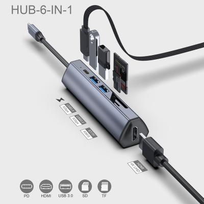 China Mobile Phone Types / Computer Wholesale OEM USB3.0 Port USB3.0 SD HDMI Port Type C Hub For Macbook Pro for sale