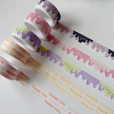 China Korea's New MASKING DIY Kawaii Central Institute of Statistics Thank You Ribbon WASHI Stationery Tape for sale