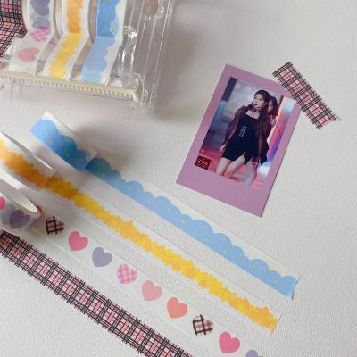 China New Korea Central Statistical Institute of Statistics DIY Kawaii Star Cloud Grid MASKING Stationery Masking WASHI Tape for sale