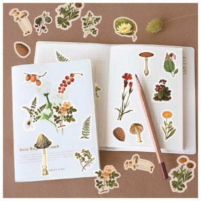 China Beautiful Decorative Sticker 40 PCS Butterfly and Flower Decorative Washi Sticker Pack for DIY Scrapbook Scrapbook Bullet for sale