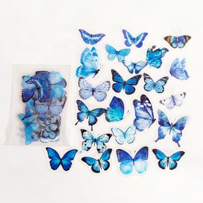 China Decorative Sticker 8 Styles Butterfly Nature Series Sticker Decor For Notebook Laptop Water Bottle Decoration for sale