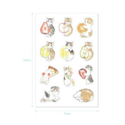 China Cute Cat Washi Anime Cartoon Decals Cartoon Sticker Korean Style Graffiti Sticker For Suitcase Laptop Scrapbooking for sale