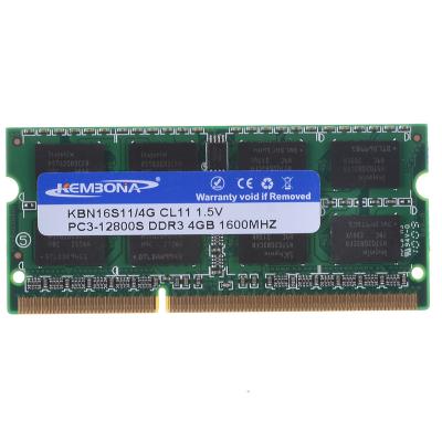 China BEST PRICE Laptop RAM SODIMM DDR3 LAPTOP RAM DDR3 4GB 1600MHZ PC3-12800 1.5V (Original Chips) for sale