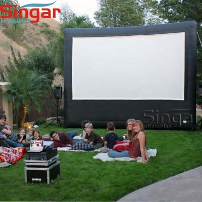 China Professional Convenient 20ft Inflatable Blow Up Cinema Projection Screen Cheap Pvc Blast for sale