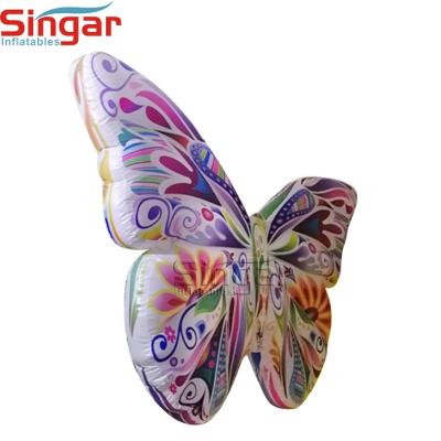 China Oxford cloth or pvc tarpaulin lit butterfly decorations big inflatable hanigng butterfly decoration for sale