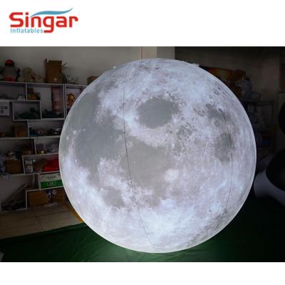 China Party Giant Inflatable Led Lighting Moon Balloon For Decoration for sale