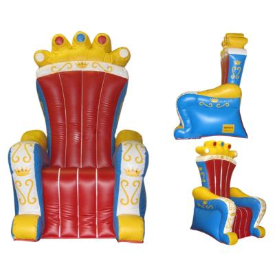 China Kids Princess Hot Sale Outdoor Advertising Inflatable Throne Chair For Birthday Party for sale