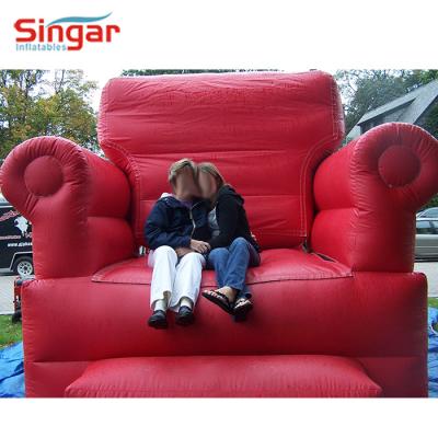 China Commercial Oxford Giant Advertising Inflatable Sofa , Inflatable Air Chair for sale