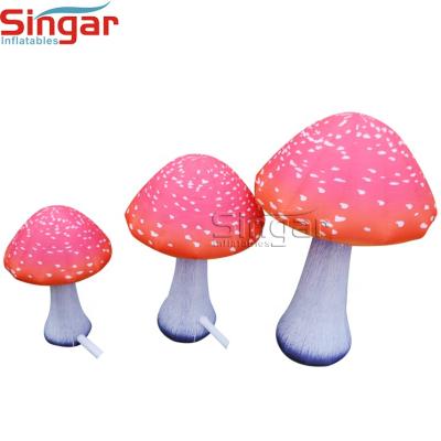 China Permanent Inflate Or Sealed Custom Design Lighted Inflatable Mushroom Model for sale