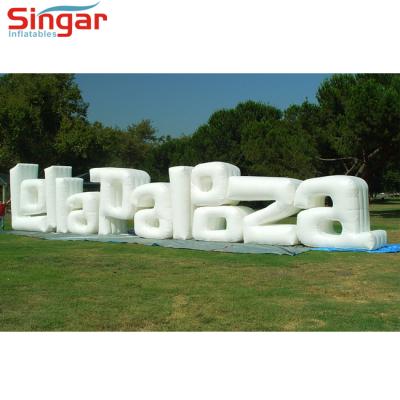 China Hot Outdoor Advertising Sale Event 3D Big Sign Letters In Air Sculpture Letters Shape Singar Inflatables for sale