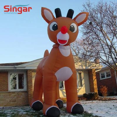 China Oxford Christmas Giant Inflatable Reindeer Cloth Commercial Coupons Prices , Outdoor Christmas Decoration for sale