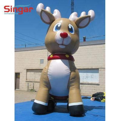 China Commercial Oxford Cloth Or PVC Lovely Inflatable Reindeer Christmas Decoration for sale