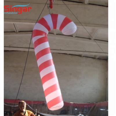 China Outdoor Decoration Inflatable Christmas Decorations , Inflatable Hanging Candy Cane for sale