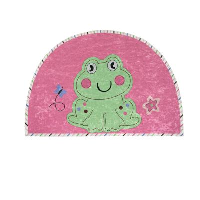 China Customized Washable Half Round Shape Cartoon Front Door Mat Absorbent Front Door Mats for sale