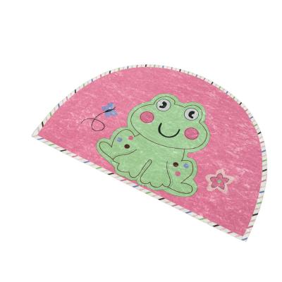 China Polyester Washable Half Around Animal Printed Door Mats Rugs Indoor Door Mat Hallway for sale