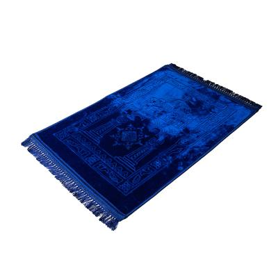 China Hot Selling Islamic Turkish Prayer Blankets Washable Worship Printed Cushioned Muslim Gift Prayer for sale