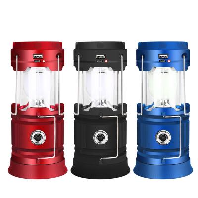 China Factory Supply Outdoor Camping Lights 5W Night Light 6 LED Portable Solar Camping Lantern For Hiking for sale