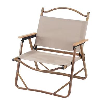 China Outdoor Furniture Outdoor Furniture Custom Canvas And Wood Folding Chair Aluminum Chair for sale