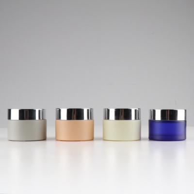 China Wholesale Hot Sale Fine Design 30g 50g Personal Care Cosmetic Packaging Glass Jar For Skin Care for sale