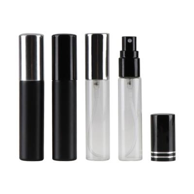 China High End Clear Matte Black Personal Care Perfume 10ml Oil Spray Bottles With Customized Logo for sale