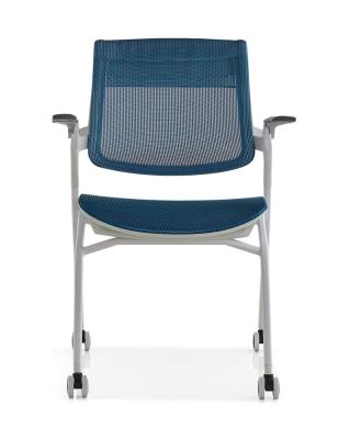 China Other Inground Railing Comfortable Breathable PU College Flip Training Chair With Wheel for sale