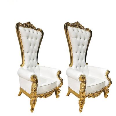 China Modern Cheap Luxury Wedding King Throne Chair Wedding , Modern Wooden Wholesale Wedding Chairs Events for sale